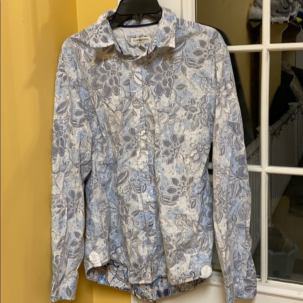 Men’s club room slim fit button down shirt